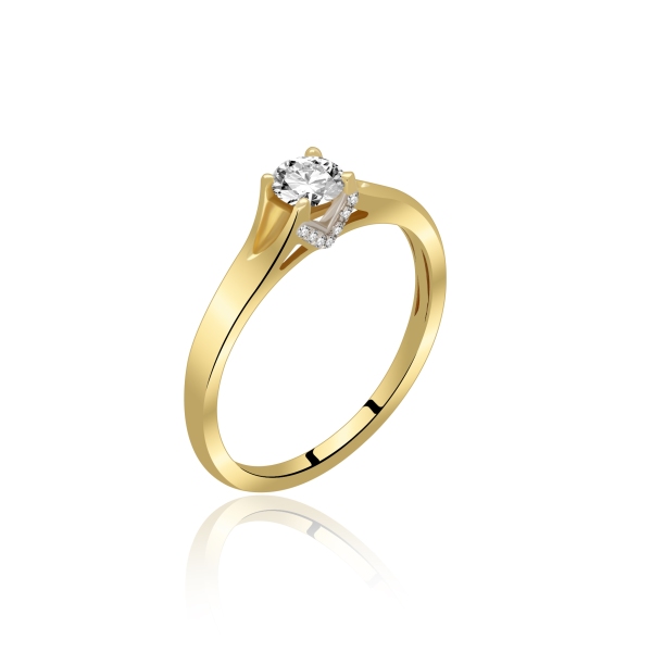 Pierścionek Złoty Z Brylantami 0,33ct RSR40495Y