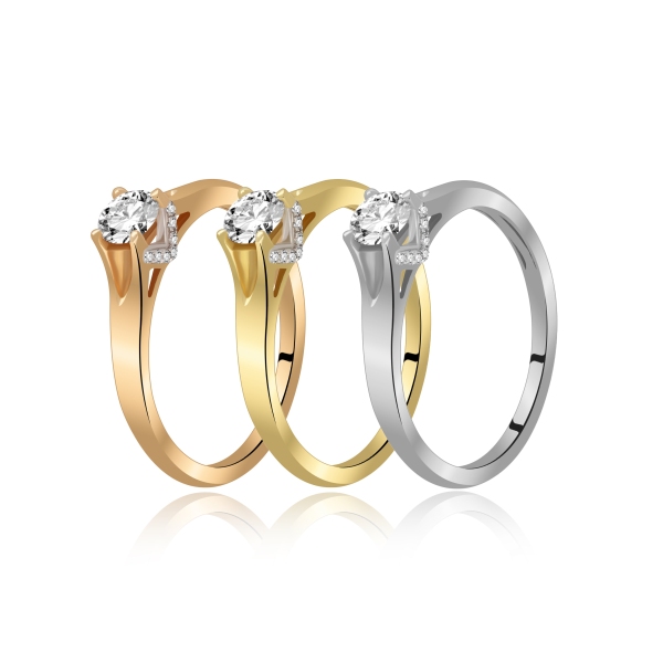 Pierścionek Złoty Z Brylantami 0,33ct RSR40495Y