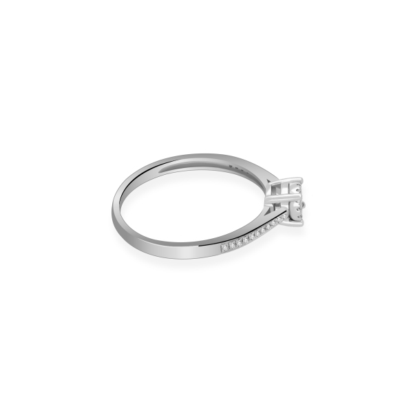 Pierścionek Złoty Z Brylantami 0,10ct RSR47655YW