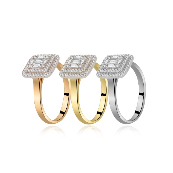 Pierścionek Złoty Z Brylantami 0,36ct RSR59279YW