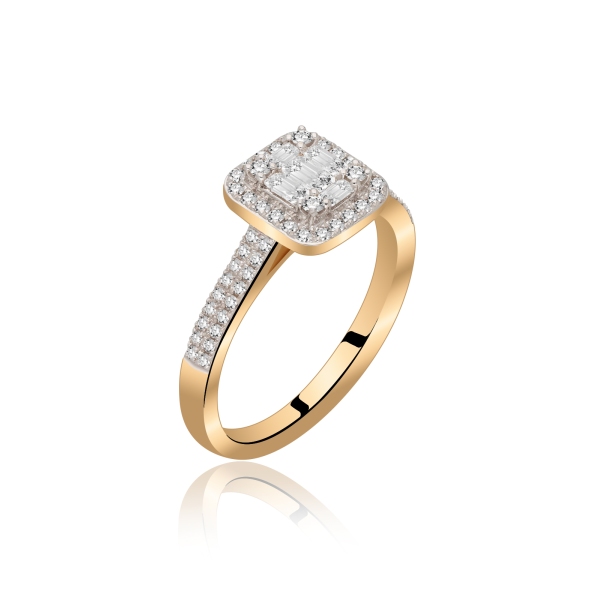 Pierścionek Złoty Z Brylantami 0,39ct RSR80432Y