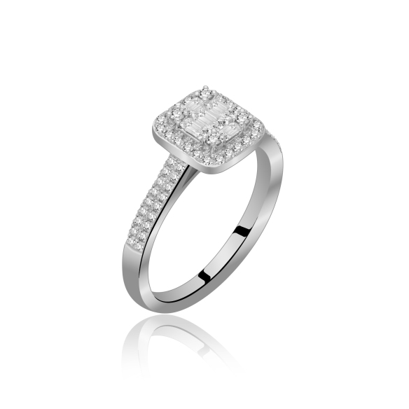 Pierścionek Złoty Z Brylantami 0,39ct RSR80432Y