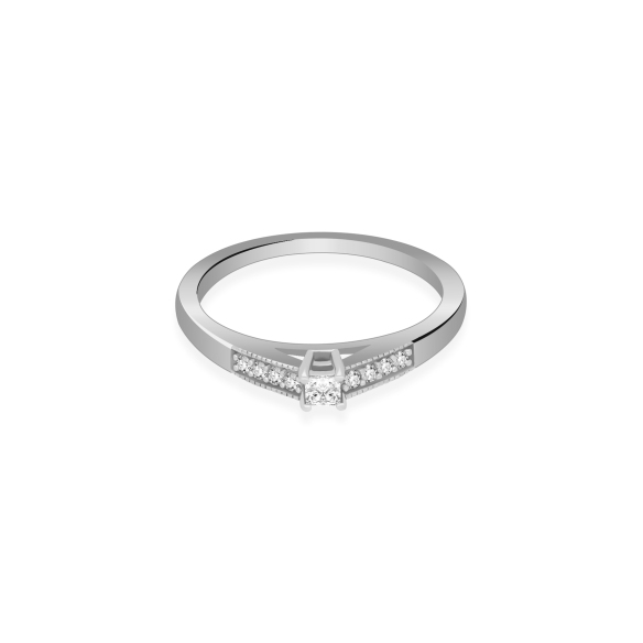 Pierścionek Złoty Z Brylantami 0,15ct RSV0055