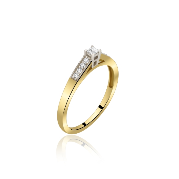 Pierścionek Złoty Z Brylantami 0,15ct RSV0055