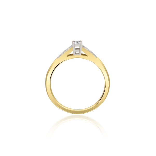 Pierścionek Złoty Z Brylantami 0,15ct RSV0055