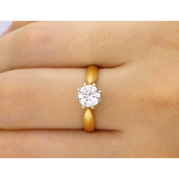 Złoty Pierścionek Z Brylantem 1,00ct RSI005