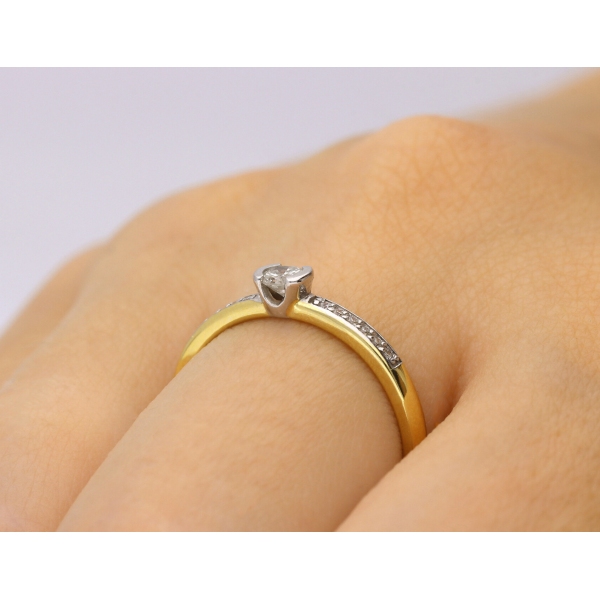 Pierścionek Złoty Z Brylantami 0,20ct RS0325BIS