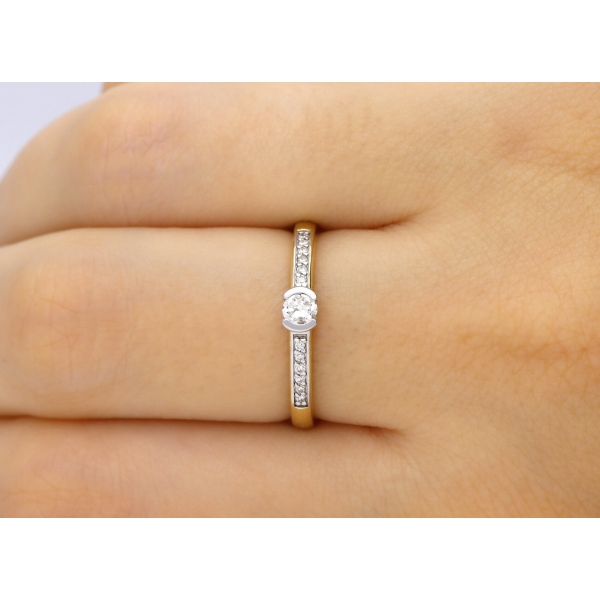 Pierścionek Złoty Z Brylantami 0,20ct RS0325BIS