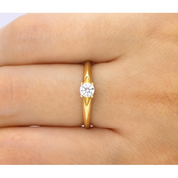 Pierścionek Złoty Z Brylantami 0,33ct RSR40495Y