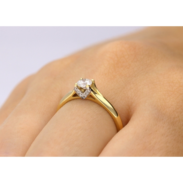 Pierścionek Złoty Z Brylantami 0,33ct RSR40495Y