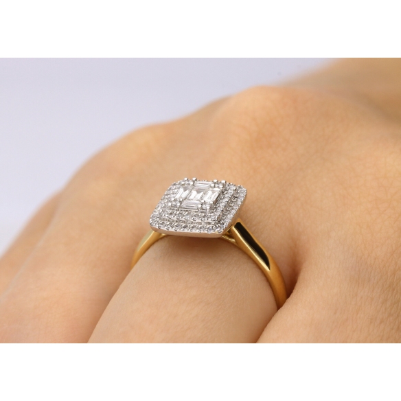 Pierścionek Złoty Z Brylantami 0,36ct RSR59279YW