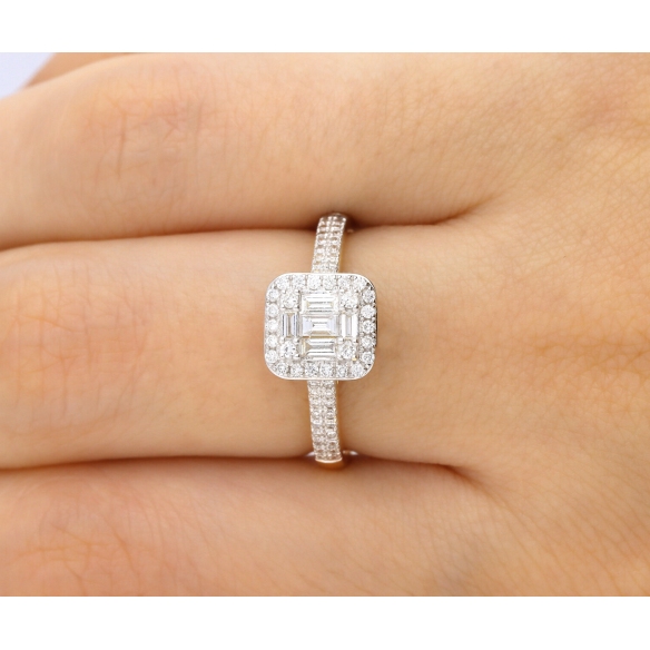 Pierścionek Złoty Z Brylantami 0,39ct RSR80432Y