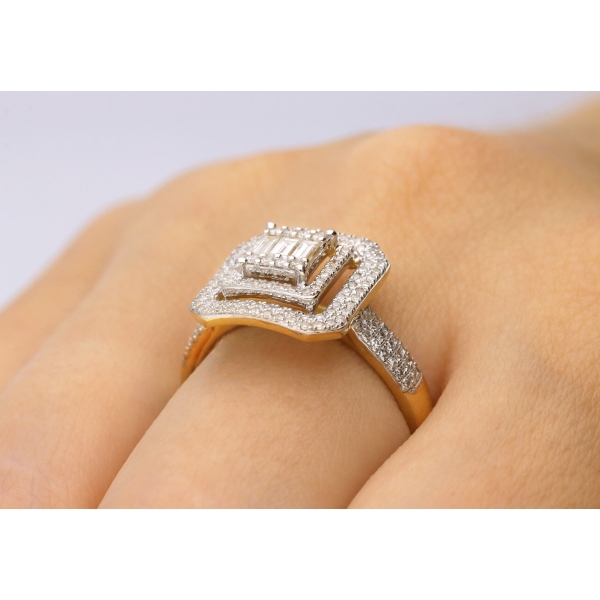 Pierścionek Złoty Z Brylantami 0,62ct RSR84316Y