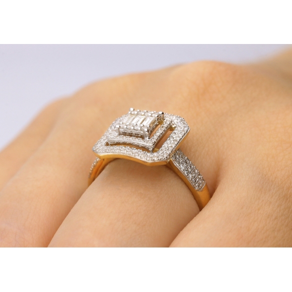 Pierścionek Złoty Z Brylantami 0,62ct RSR84316Y