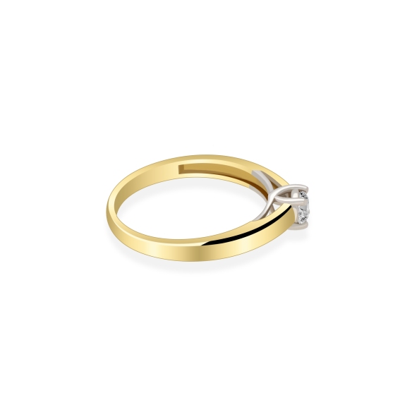 Pierścionek Złoty Z Brylantem 0,10ct RS0083