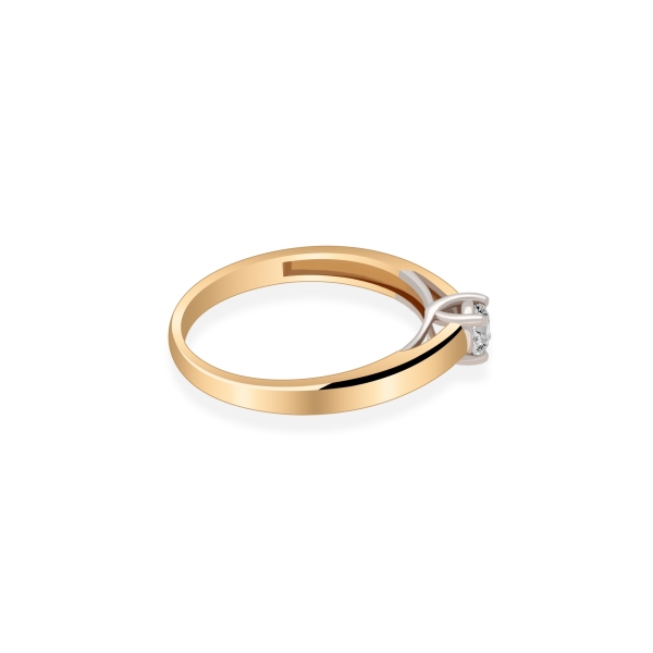 Pierścionek Złoty Z Brylantem 0,10ct RS0083