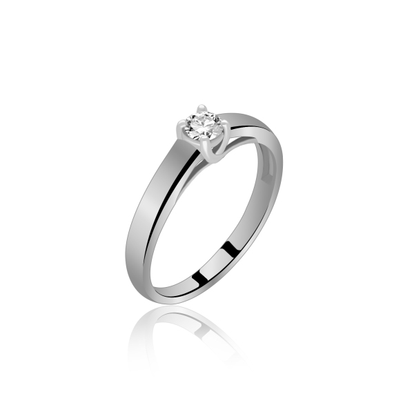 Pierścionek Złoty Z Brylantem 0,10ct RS0083