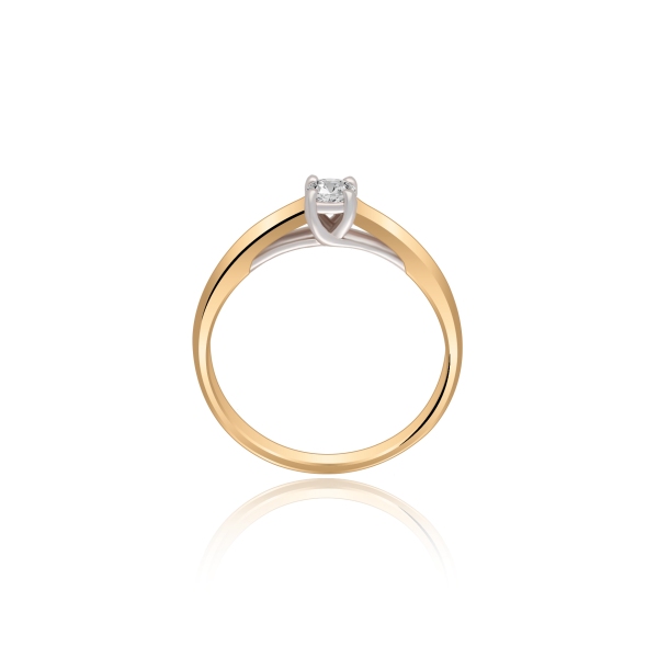 Pierścionek Złoty Z Brylantem 0,10ct RS0083