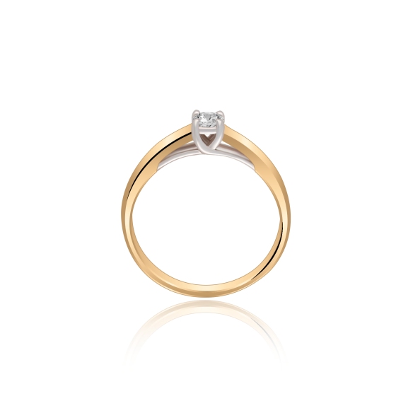 Pierścionek Złoty Z Brylantem 0,10ct RS0083