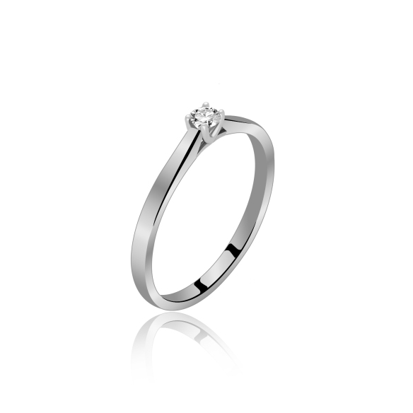 Pierścionek Złoty Z Brylantem 0,10ct RS0442