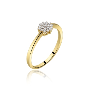 Pierścionek Złoty Z Brylantami 0,12ct RSK0819