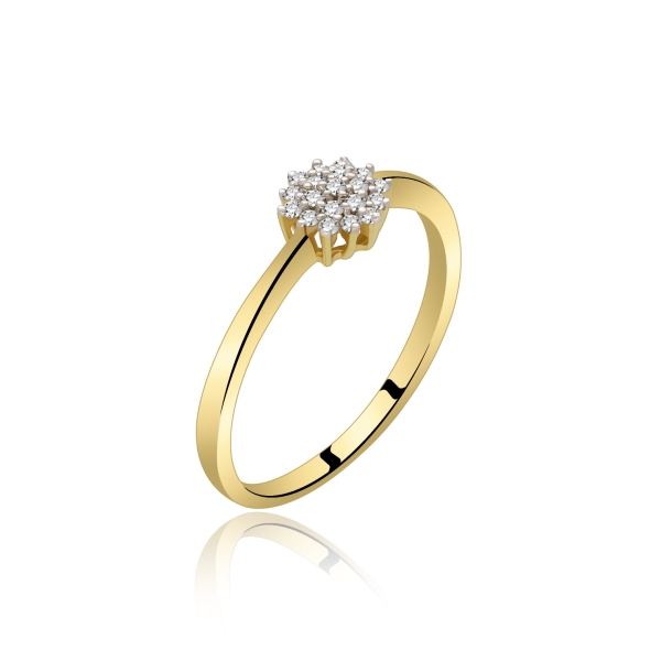 Pierścionek Złoty Z Brylantami 0,12ct RSK0819