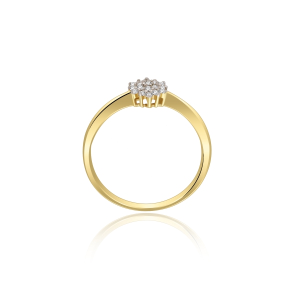 Pierścionek Złoty Z Brylantami 0,12ct RSK0819