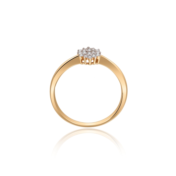 Pierścionek Złoty Z Brylantami 0,12ct RSK0819