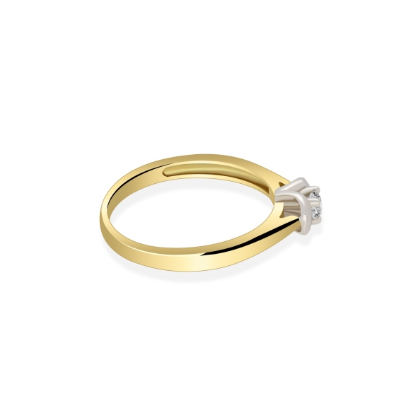 Pierścionek Złoty Z Brylantem 0,10ct RS0124