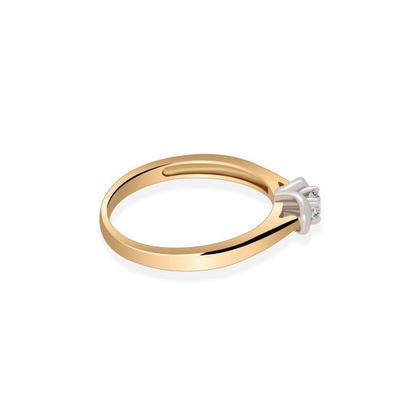 Pierścionek Złoty Z Brylantem 0,10ct RS0124