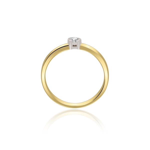 Pierścionek Złoty Z Brylantem 0,10ct RS0293