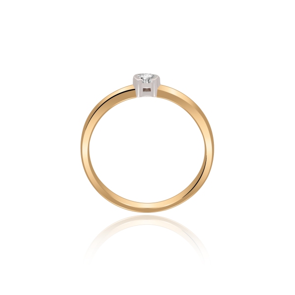 Pierścionek Złoty Z Brylantem 0,10ct RS0293