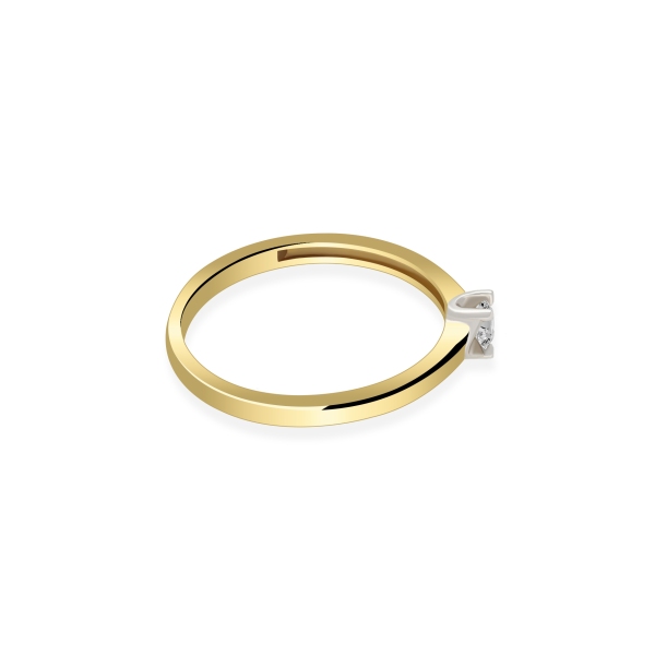 Pierścionek Złoty Z Brylantem 0,10ct RS0268