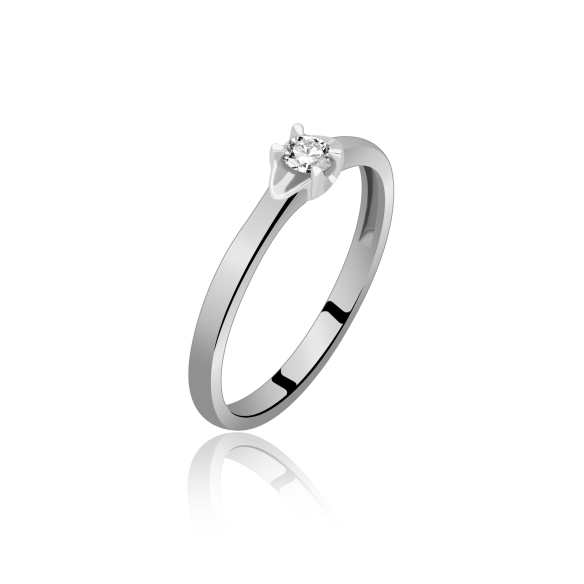 Pierścionek Złoty Z Brylantem 0,10ct RS0268