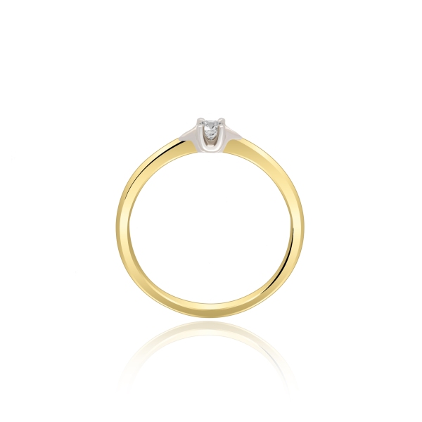 Pierścionek Złoty Z Brylantem 0,10ct RS0268