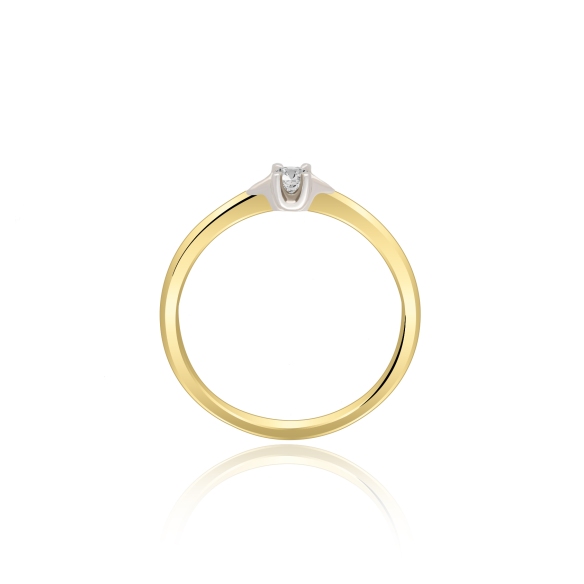 Pierścionek Złoty Z Brylantem 0,10ct RS0268