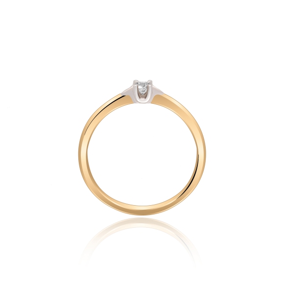 Pierścionek Złoty Z Brylantem 0,10ct RS0268
