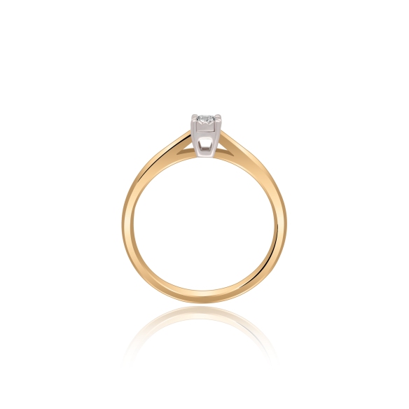Pierścionek Złoty Z Brylantem 0,06ct RSVD003