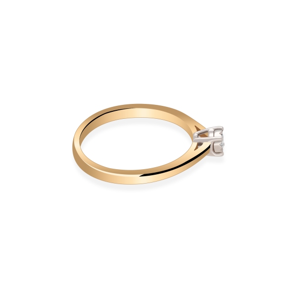 Pierścionek Złoty Z Brylantem 0,06ct RSVD003