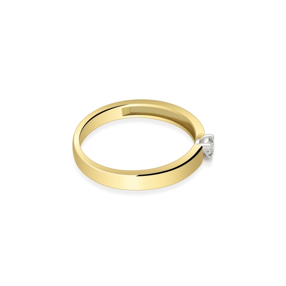 Pierścionek Złoty Z Brylantem 0,10ct RS0361