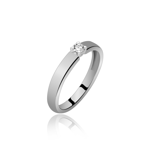 Pierścionek Złoty Z Brylantem 0,10ct RS0361