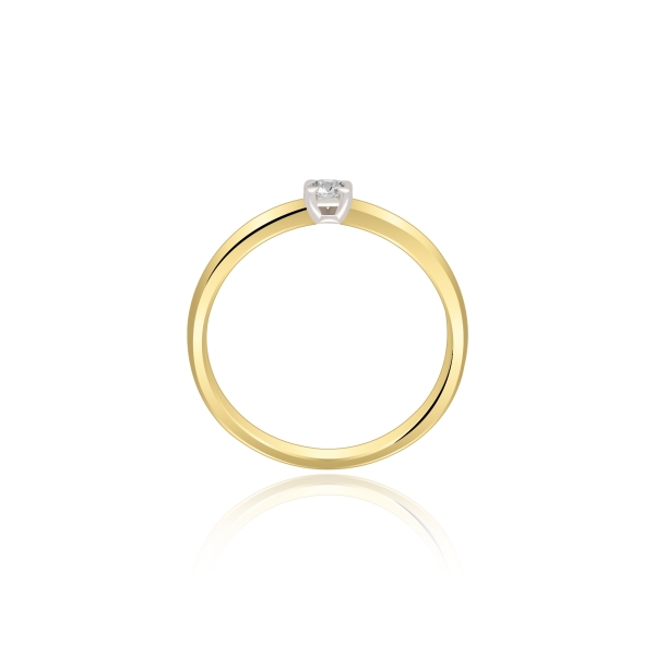 Pierścionek Złoty Z Brylantem 0,10ct RS0361