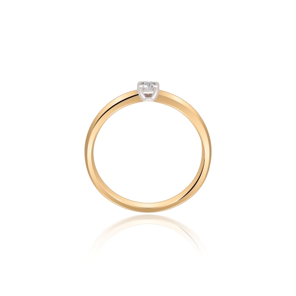 Pierścionek Złoty Z Brylantem 0,10ct RS0361