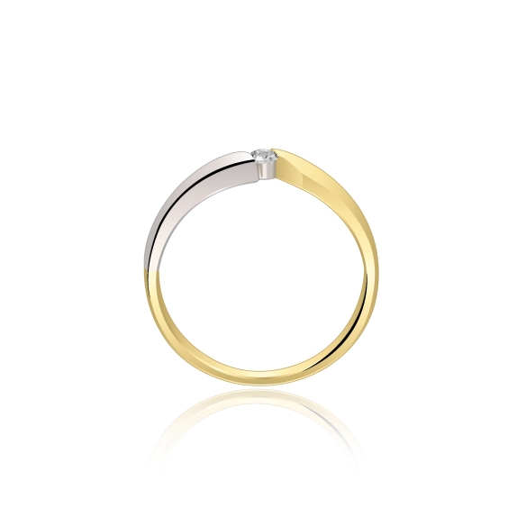 Pierścionek Złoty Z Brylantem 0,06ct RS0018