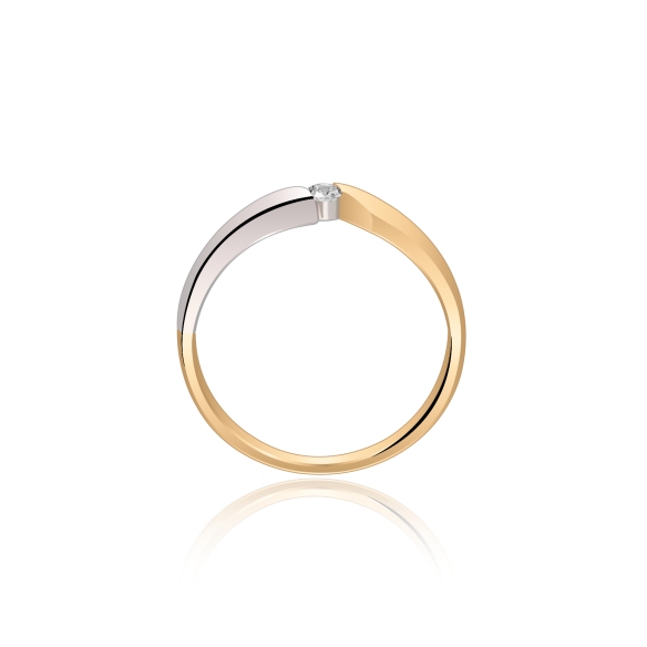 Pierścionek Złoty Z Brylantem 0,06ct RS0018