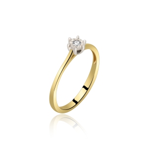 Pierścionek Złoty Z Brylantem 0,05ct RSR8900YW
