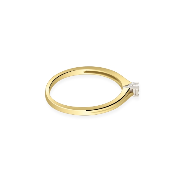 Pierścionek Złoty Z Brylantem 0,08ct R50341YW