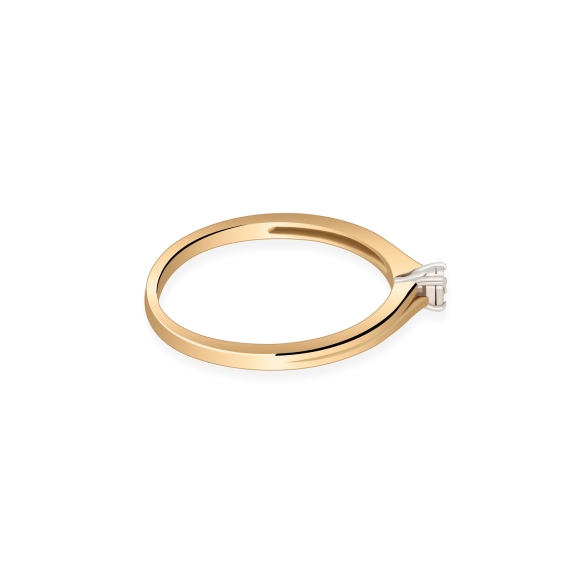Pierścionek Złoty Z Brylantem 0,08ct R50341YW