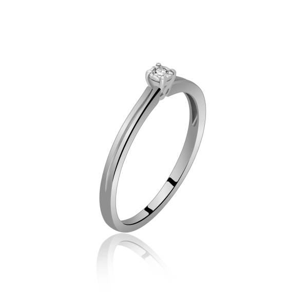 Pierścionek Złoty Z Brylantem 0,08ct R50341YW