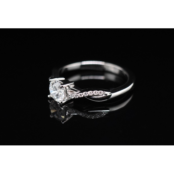 Pierścionek Złoty Z Brylantami 0,28ct RS0307